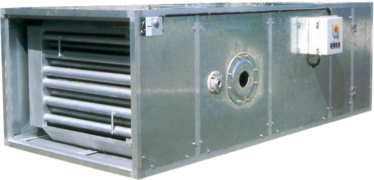 SE S H – Générateur d’air chaud industriel pour brûleurs mazout où gaz, en version horizontale